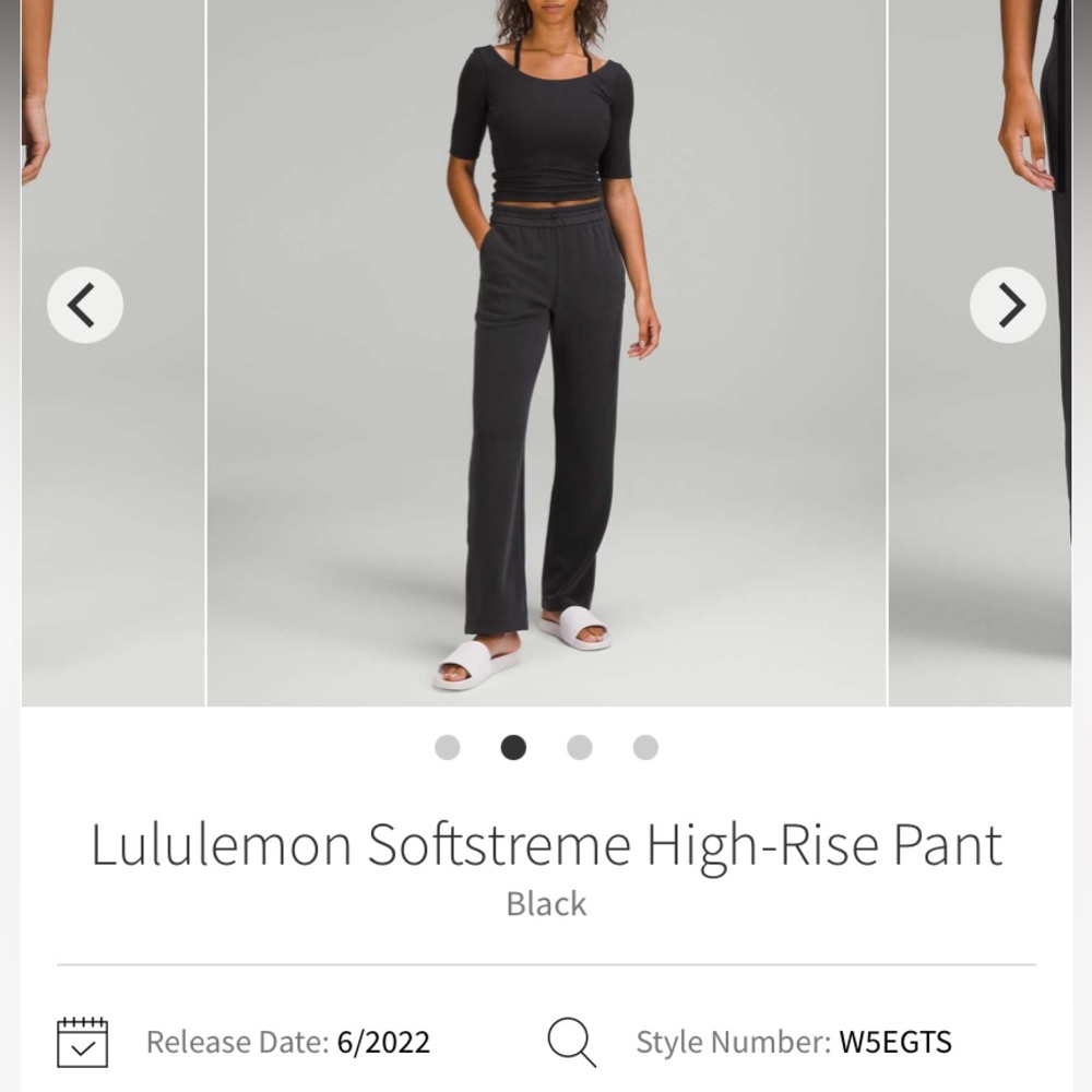 Lululemon Softstreme High-Rise Pant
Black, Size 10 - Picture 10 of 12
